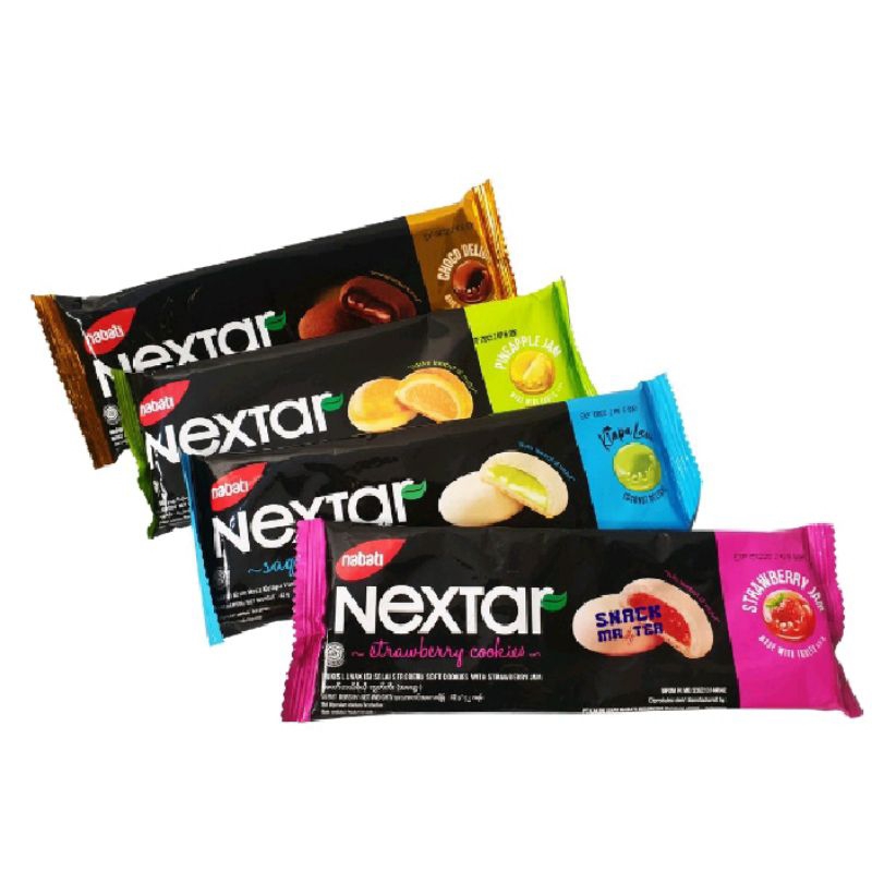 

NEXTAR NABATI BROWNIS COKLAT/STRAWBERY NETTO 34GR