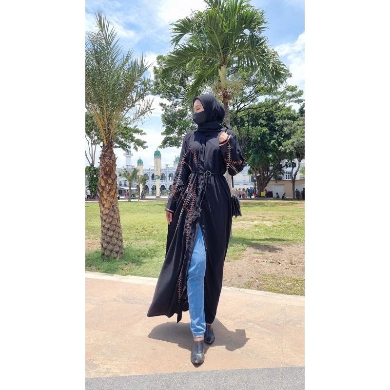 Gallery Exclusive Abaya Hitam Syari Gamis Bordir Turkey Dubai Natasya