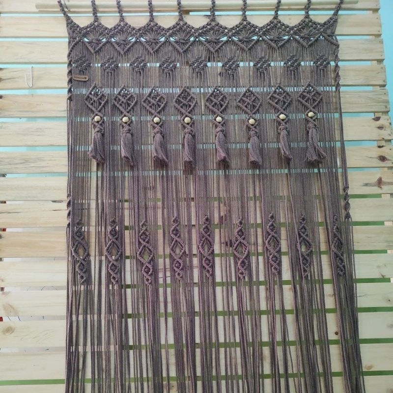 macrame curtain tirai pintu macrame 120cm warna