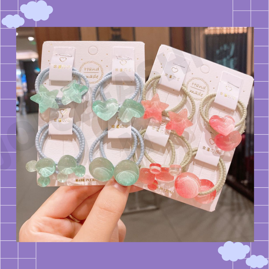 [JF]  Karet Ikat Rambut Anak 1 Set isi 8 psc Motif Lucu dan Gemes -SH2026