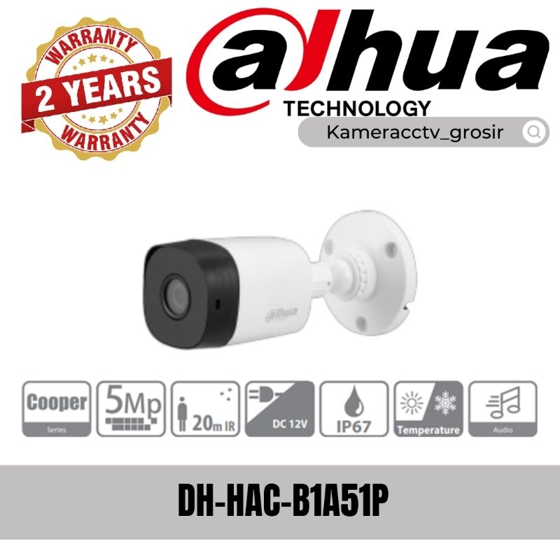 CAMERA CCTV 5MP DAHUA OUTDOOR DH-HAC-B1A51P