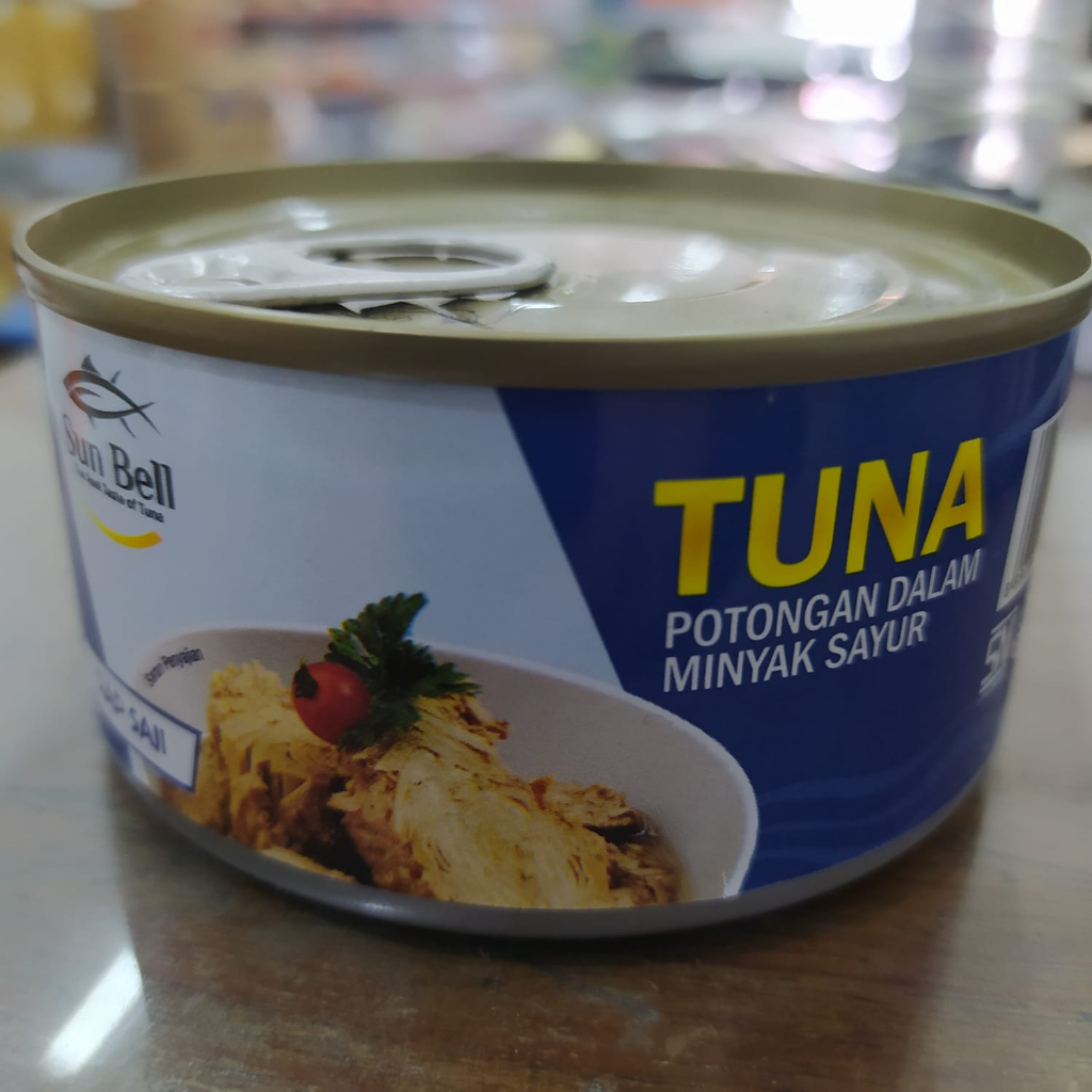 

Sun Bell Tuna Chunk In Soya Bean Oil 185GR/ tuna kaleng/ sunbell tuna/ tuna sunbell/ tuna potong dalam minyak sayur