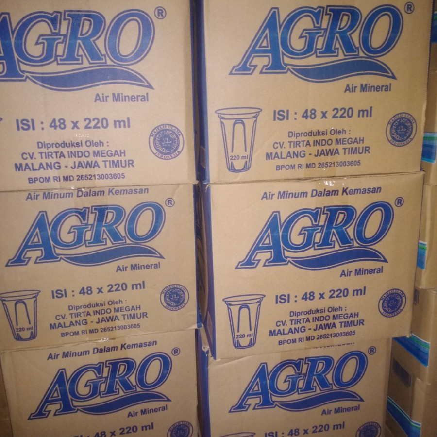 

air mineral gelas 220 ml agro isi 48 murah