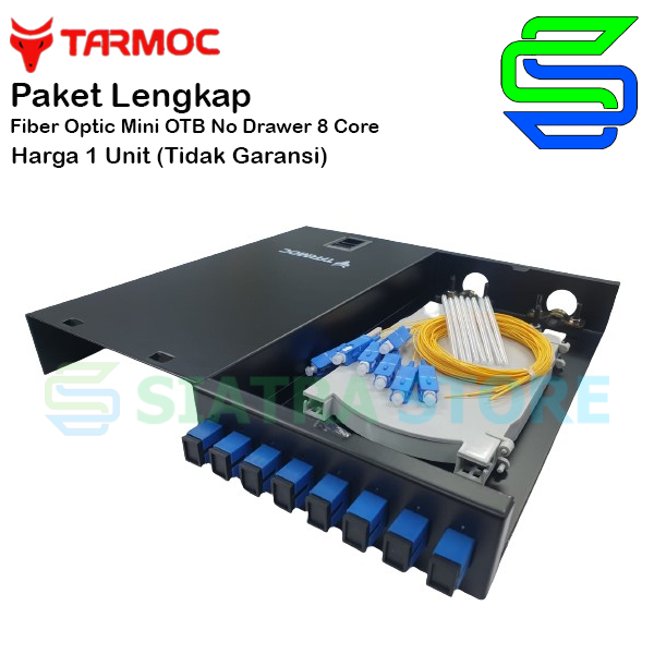 Tarmoc Fiber Optic mini OTB 8 Core SC|Roset FO Besi 8C Lengkap Komplit