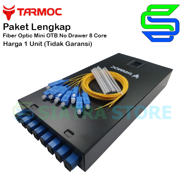 Tarmoc Fiber Optic mini OTB 8 Core SC|Roset FO Besi 8C Lengkap Komplit