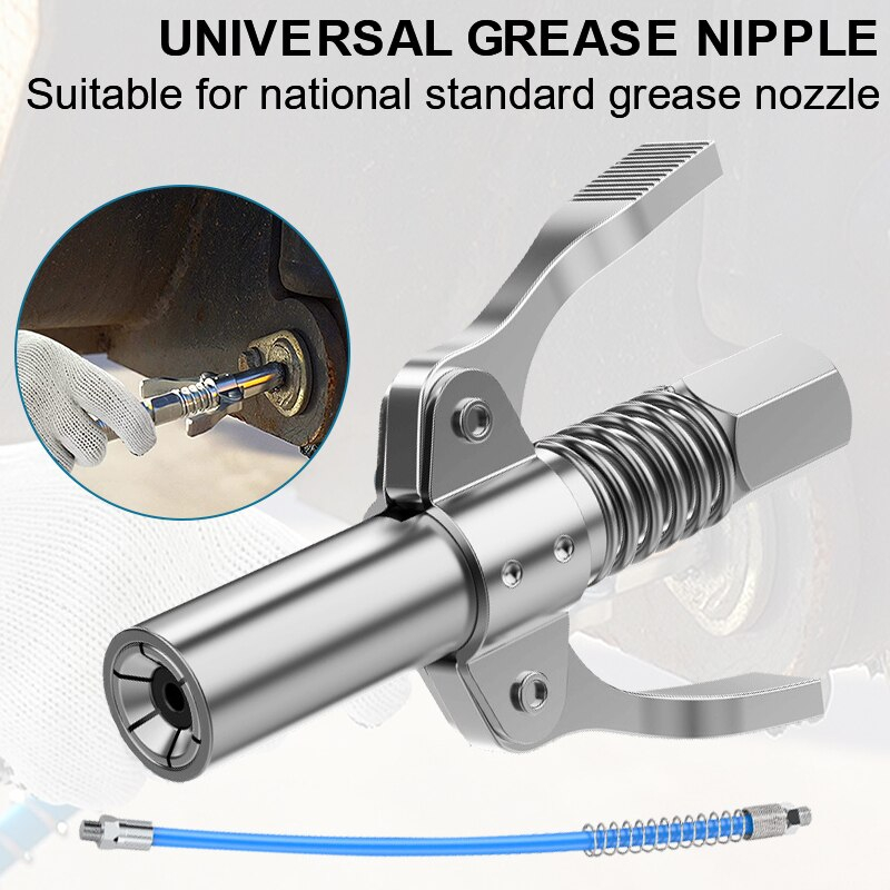 Alat Aplikasi Minyak Gemuk Grease Gun Dengan Handle Ganda Dengan Selang Yang Serasi Grease Coupler Heavy Duty