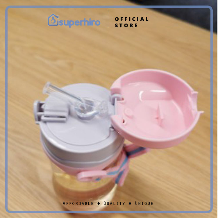 Botol Minum Tali Anak Motif Katakter Bottle Sekolah 480 ML