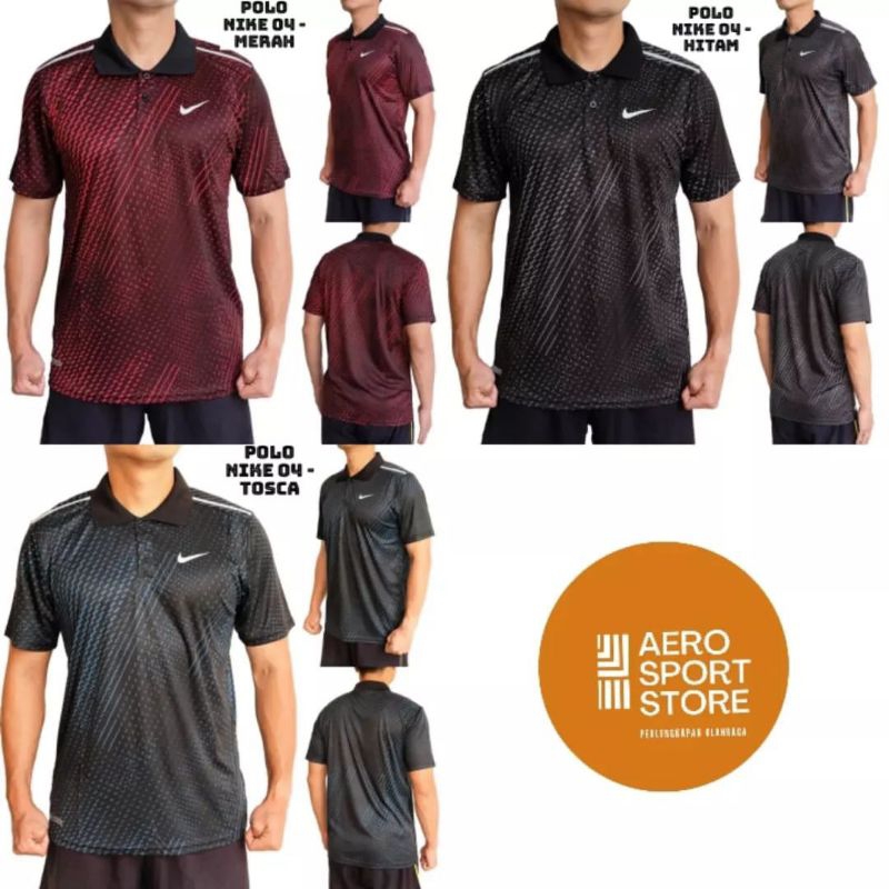 [ KAOS POLO TENIS LAPANGAN UNISEX NIKE 04 DRIFIT IMPORT ]