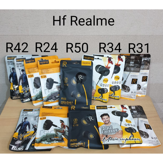 Headset Earphone Realme R24/ R31/ R34/ R42 / R50 Stereo High Defintion