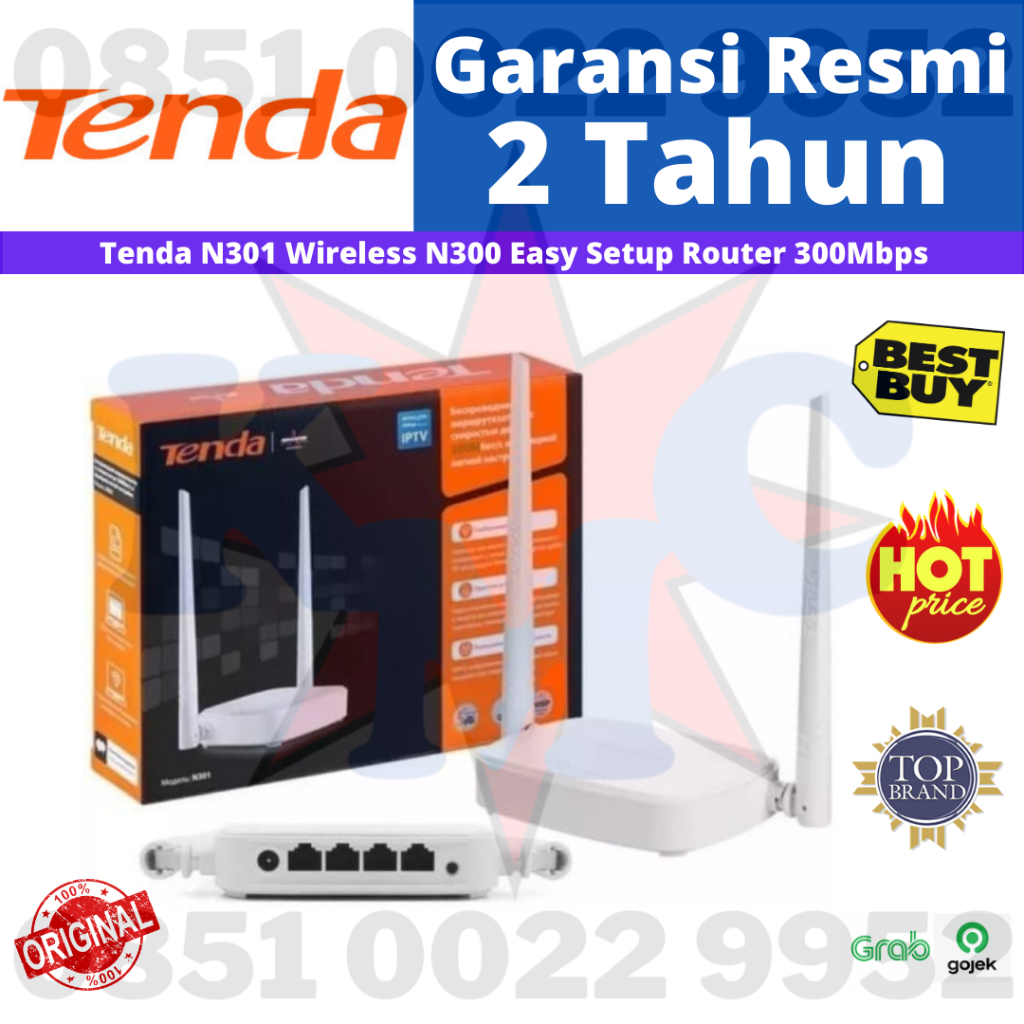 Tenda Wireless Router N301 N 301 300 Mbps Wireless Wifi