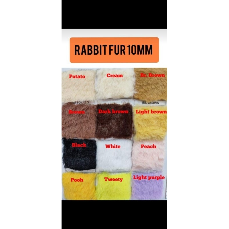 

Rabitfur 10mm per yard (90cmx150cm)