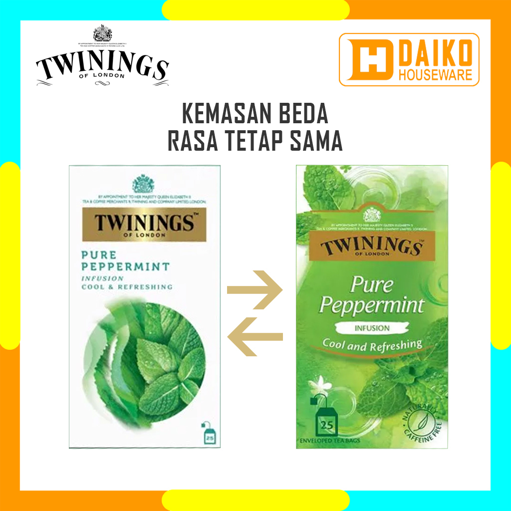 Infused Water Twinings Pure Peppermint 25 x 2gr Minuman Infus Kantong