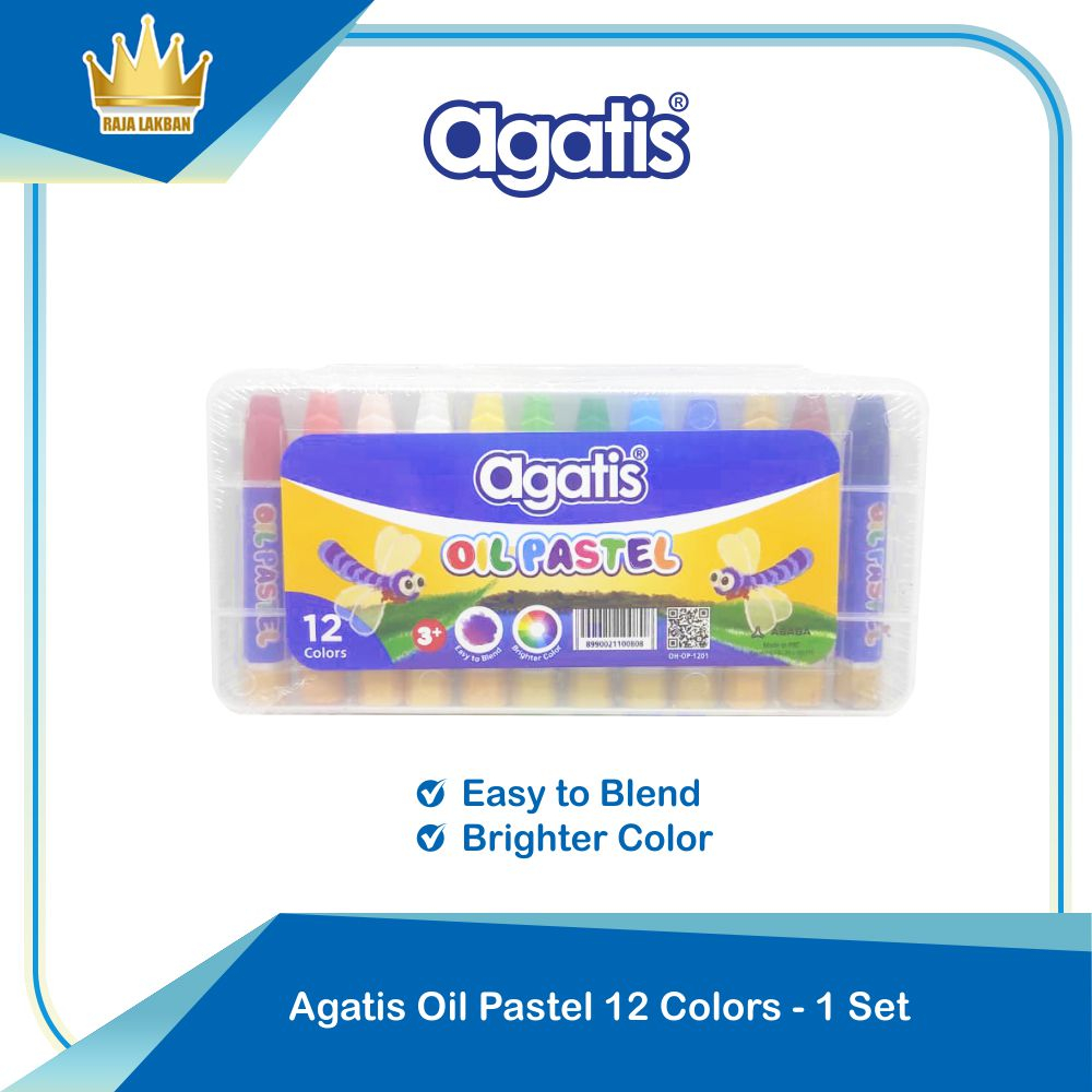 

Crayon / Oil Pastel Agatis 12 Warna - 1 Set