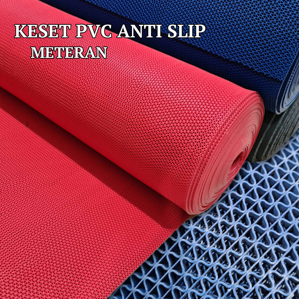 Keset Karpet PVC Anti Slip Meteran Kamar Mandi