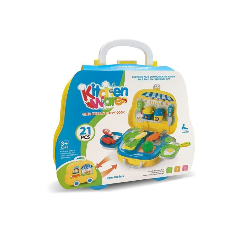 Mainan Anak Kitchen Ware Set Koper - Mainan Masak-Masakan Anak Kecil - Mainan Anak