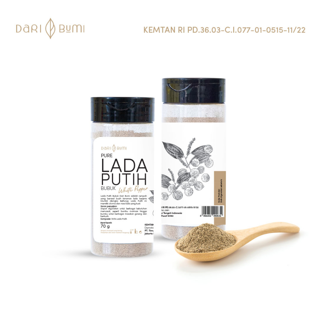 Lada Putih Bubuk 70 gram Daribumi