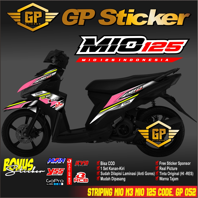 STICKER MIO M3 STRIPING MIO M3 MIO Z MIO 125 STIKER VARIASI LIST MOTOR MIO M3 MIO Z MIO 125 RCB 052
