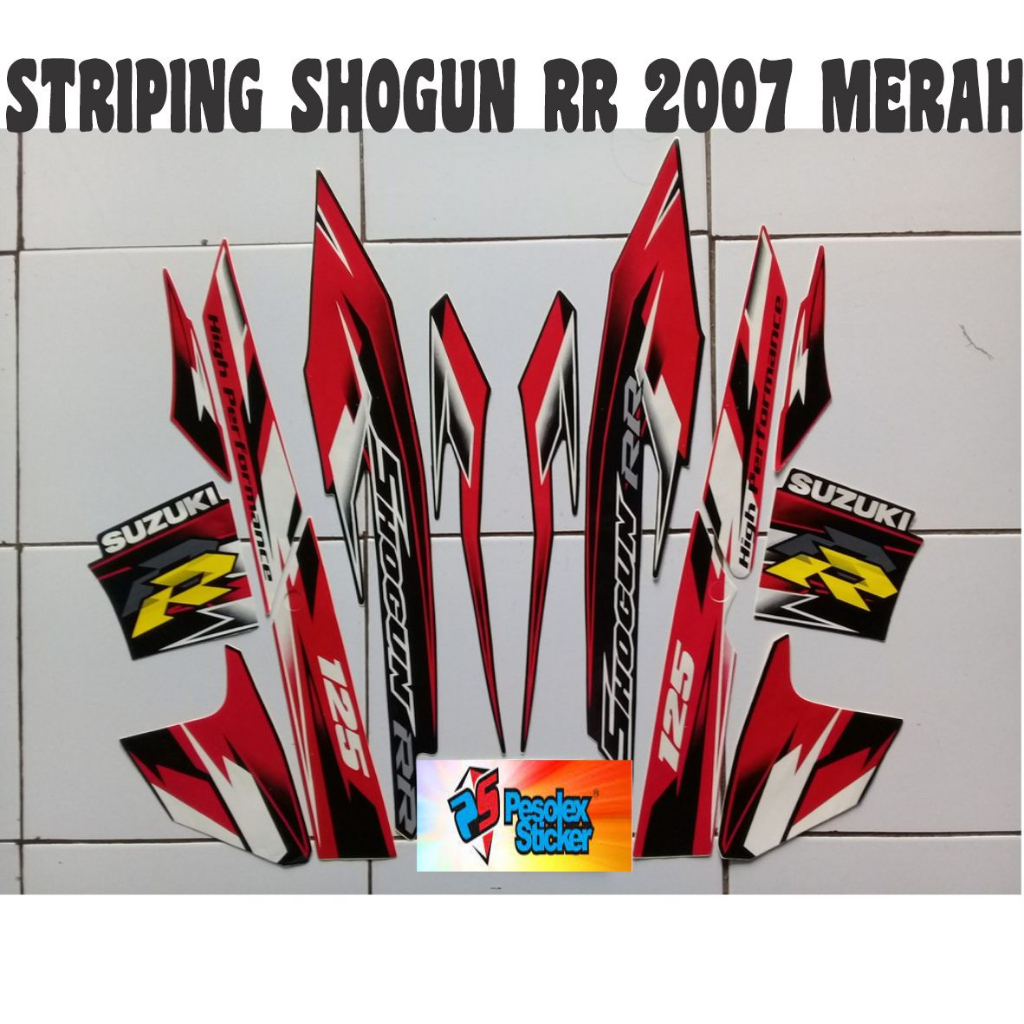 Striping Sticker Lis Body Motor Shogun RR 125 2008