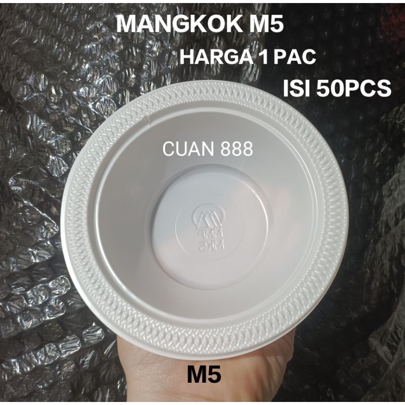 (ISI 50) Mangkok Cup Plastik M5 Ukuran Kecil / Mangkok Pesta Sekali Pakai