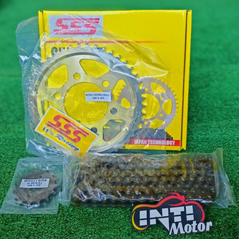 GIRSET SSS Honda CB150R lubang 6 & StreetFire ASLI 100% SSS ORIGINAL Gir Set MOTOR CB 150R Rantai Se