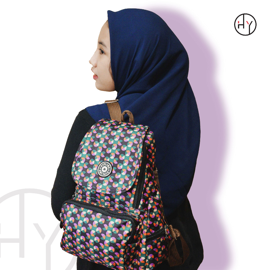 Tas Ransel Semi Medium Backpack Fashion Motif ALA K*PLING - HYBRAND [LP19 MOTIF]