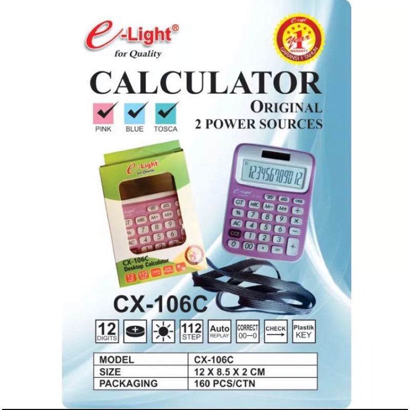 

KALKULATOR E-LIGHT CX-106C