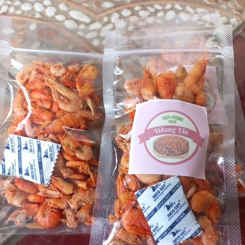 

Udang Ebi kering kulit merah asli murah super segar 50 gram