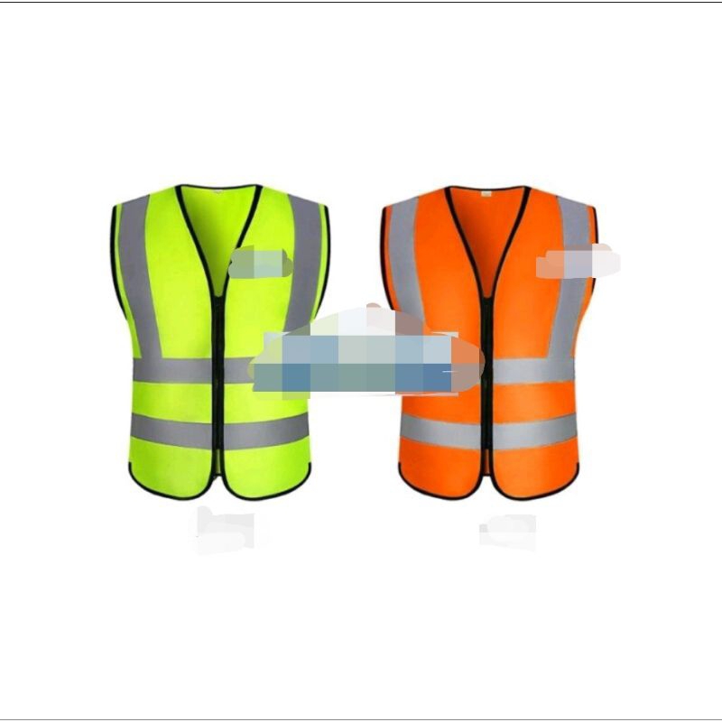 Rompi Safety Proyek / Rompi Proyek Resleting Hijau Oren / Vest Safety