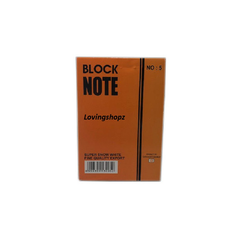 

Bloc Note Polos Kecil 8 cm X 15 cm