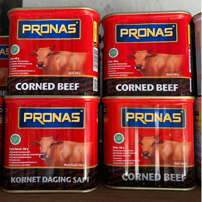 Kornet Daging Sapi dan Ayam Pronas 340gr