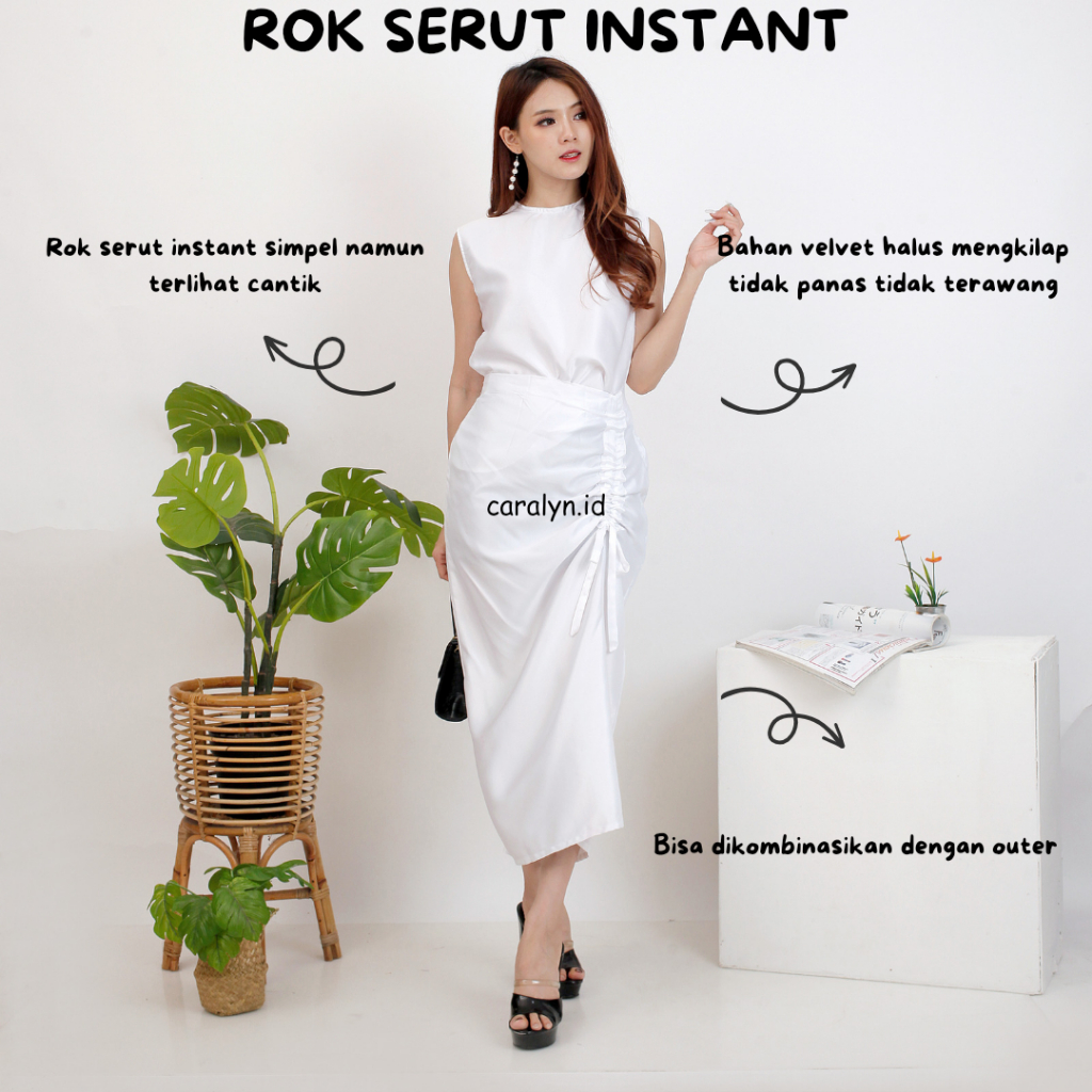 ROK INSTAN ROK SERUT VELVET KEKINIAN SUPER MURAH