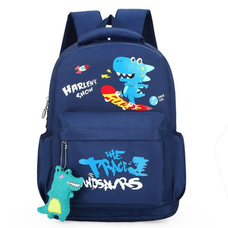 SKATE DINO RANSEL ANAK KEKINIAN / TAS RANSEL ANAK CEWE COWO GAMBAR DINO LUCU