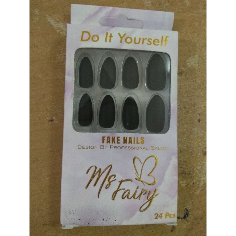 halloween fake nail kuku palsu hitam