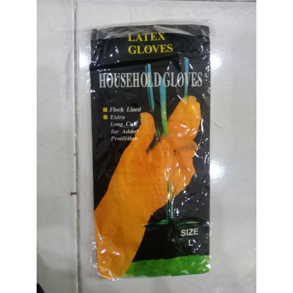 Sarung Tangan Karet Cuci Piring / Latex Dotted Anti Bakteri Rubber Gloves Premium / Sarung Tangan Silikon Cuci WC Toilet