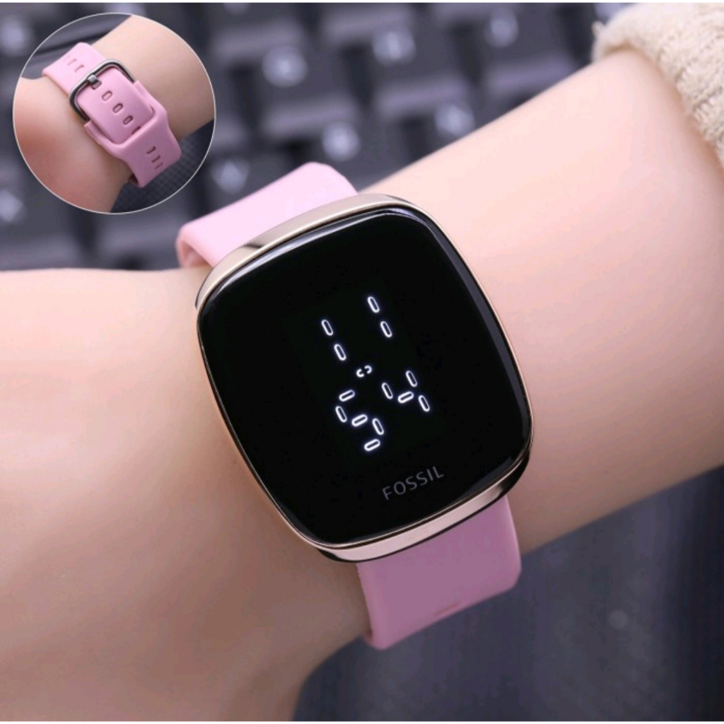 Grosiran Jam Tangan Wanita LED Touch WK-130 Tali Rubber Free Baterai dan Box