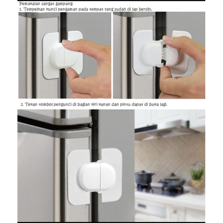 SERIA Japan Baby Safety Lock Latch Fridge Kunci Pengamanan Bayi