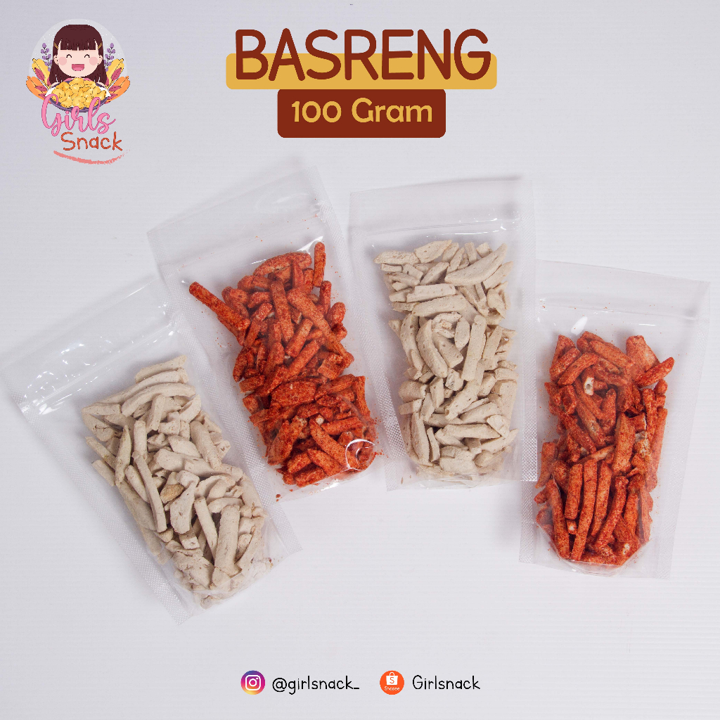 

Basreng Viral | Bakso Goreng Girlsnack 100gram | Original Asin | Pedas Asin