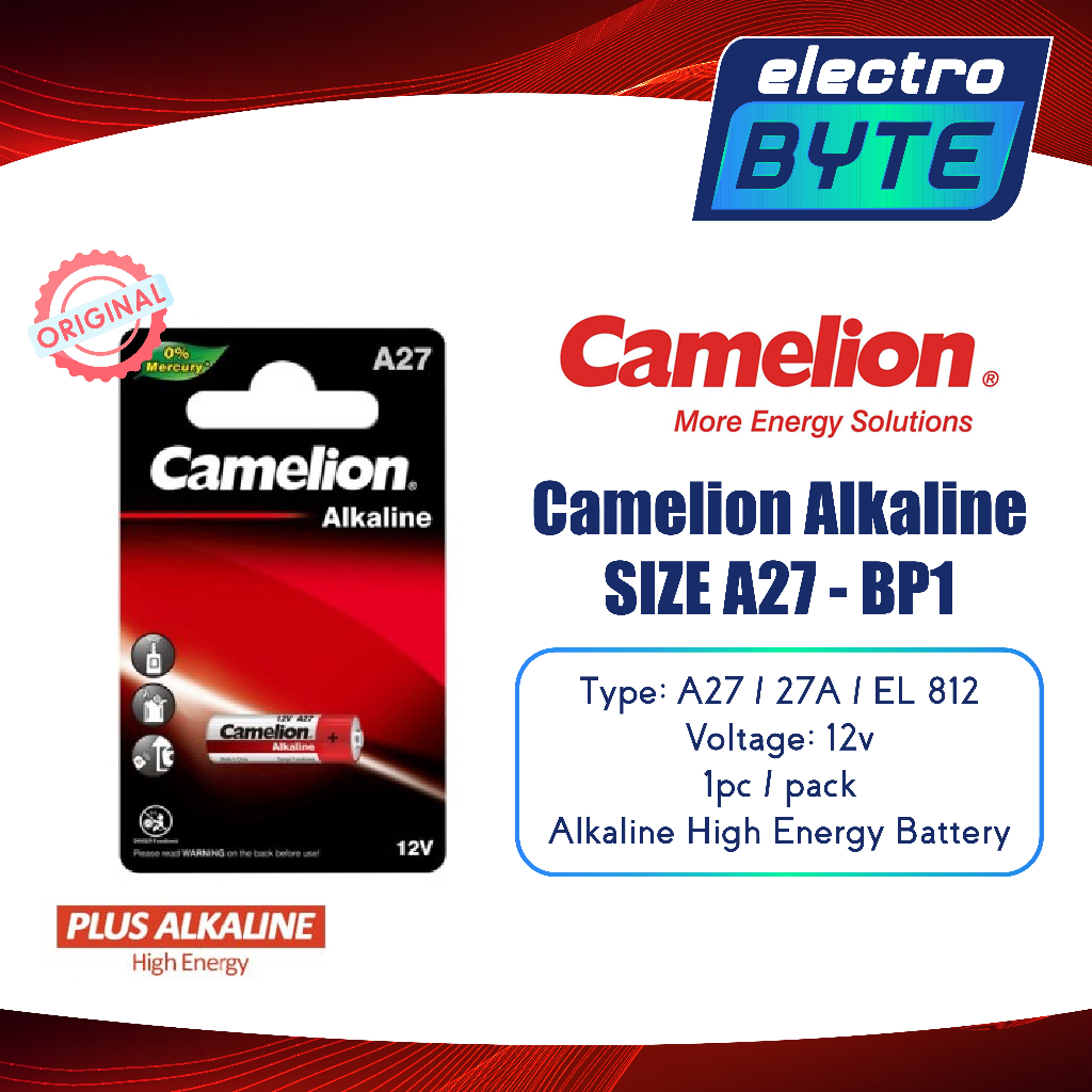 Batre / Batere / Baterai Camelion A27 Alkaline Original / Camelion Baterai Alkaline A27 BP1 | Batera