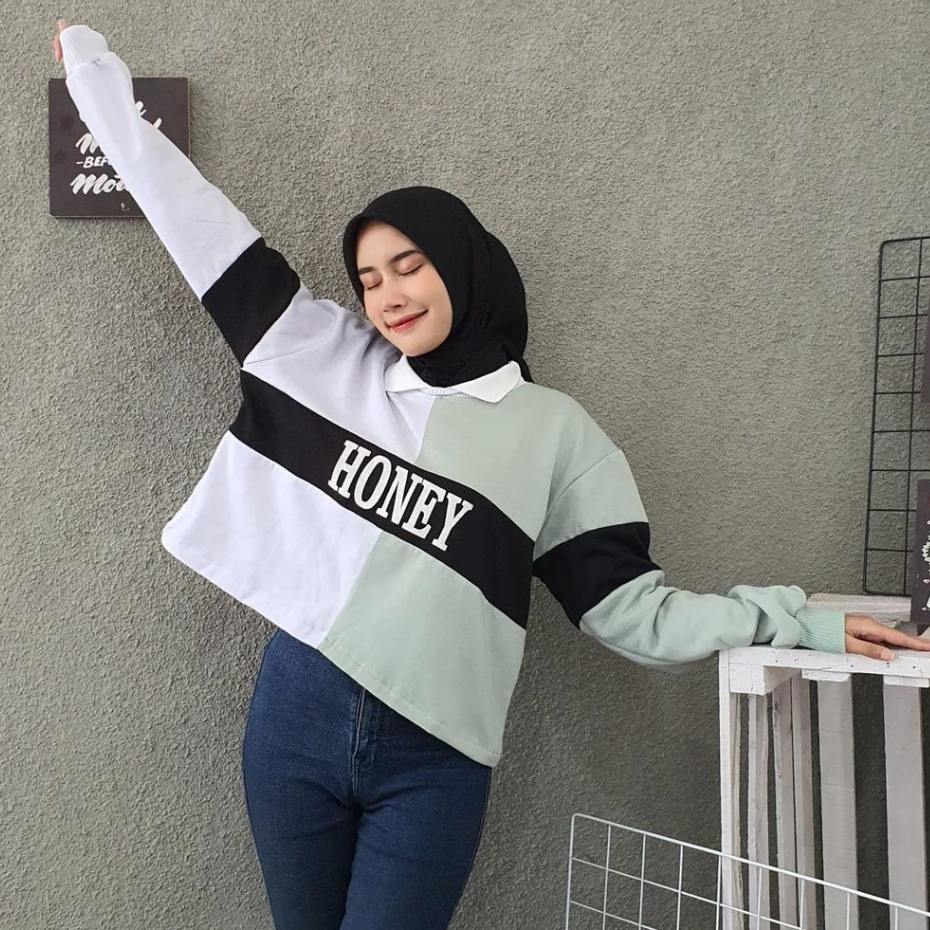 PublicFashion - Honey Colar Crop - Crop Wanita Terbaru