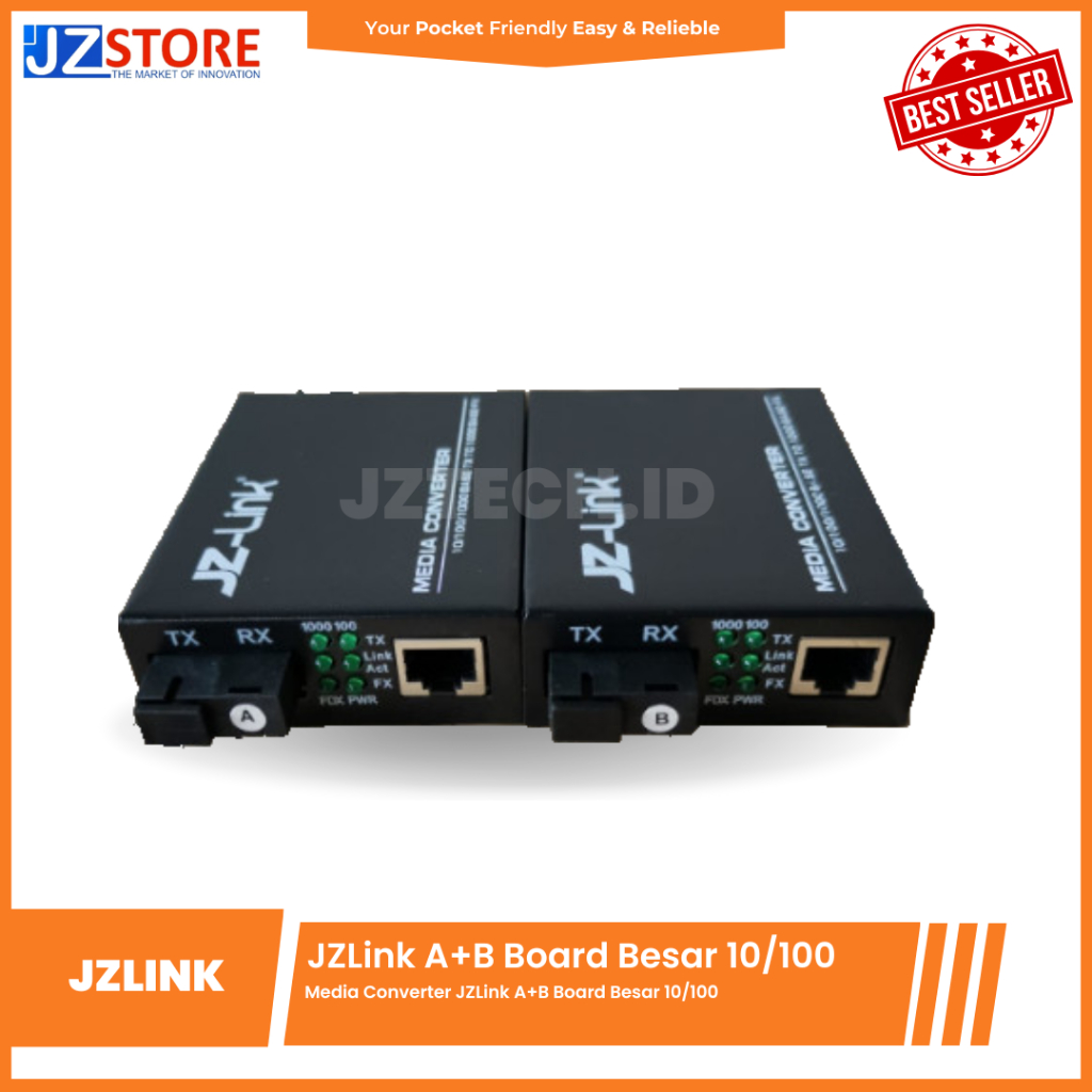 Media Converter JZLink A+B Board Besar 10/100
