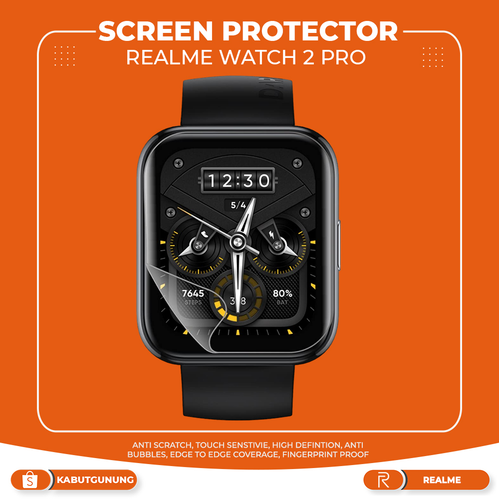 ANTI GORES Pelindung Layar Screen Protector For Realme Watch 2/2 Pro Smartwatch TPU Full