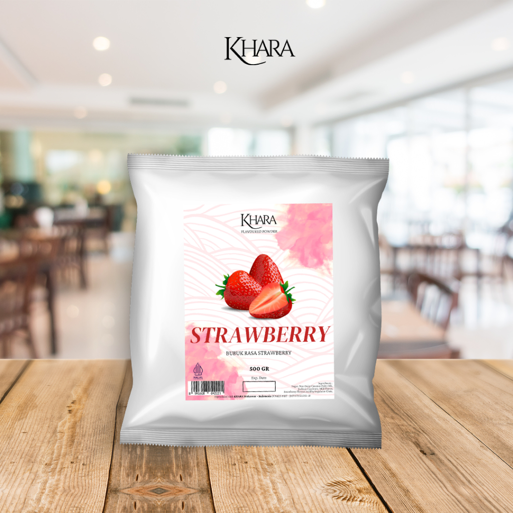 

Bubuk Minuman Rasa Strawberry 500gr - Khara Strawberry Flavoured Powder
