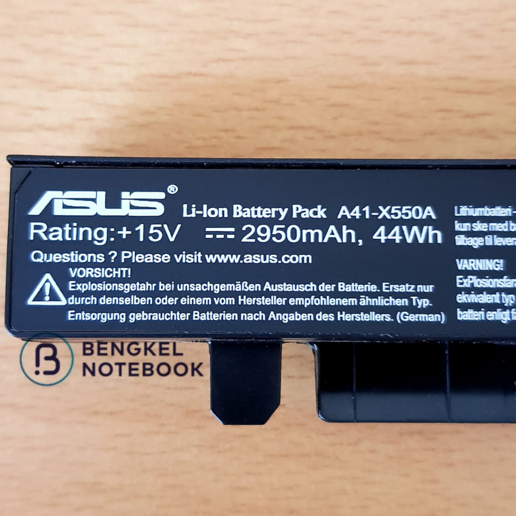 Baterai Asus A41-X550 A41-X550A A450 K450 A550 F450 F550 F552 K550 P450 P550 R409 R510 X450CC X550 X550C X550A X550CA X452E X452C X450C X450L A450L A450C Tidak Tanam ORIGINAL
