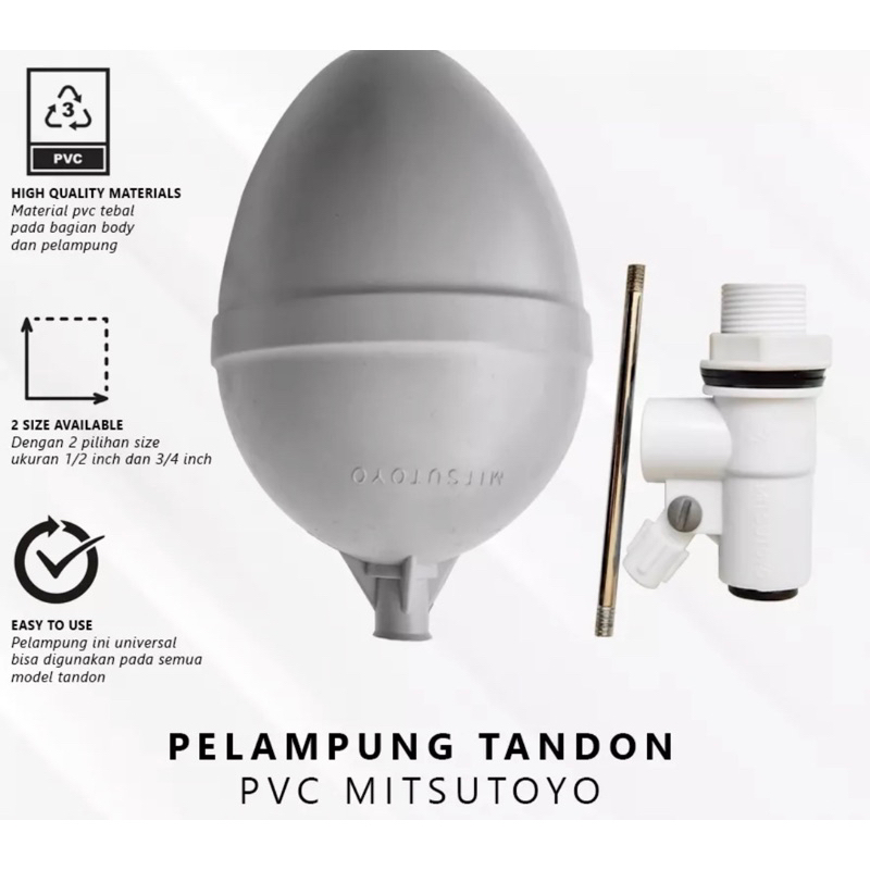 Kran air tandom pvc pelampung otomatis Mitsutoyo