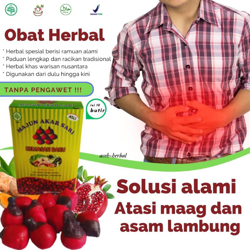 Majun Akar Sari Obat Herbal Asam Lambung Maag Kronis Badan Pegal Lesu