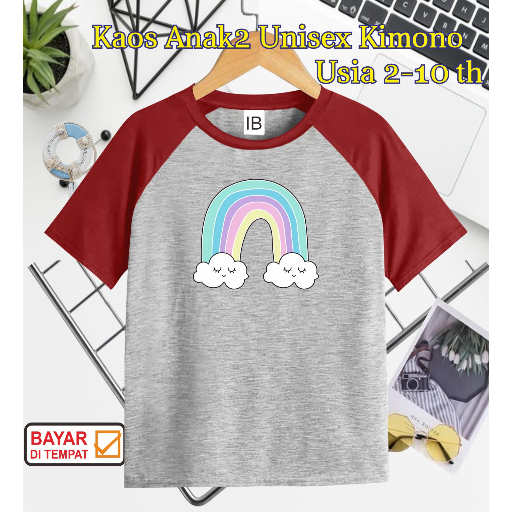 ((IB))KAOS ANAK2 UNISEX KIMONO/RAINBOW DIGITAL SABLON