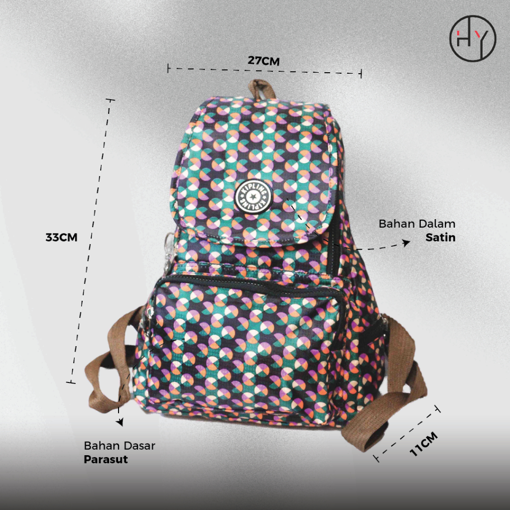 Tas Ransel Semi Medium Backpack Fashion Motif ALA K*PLING - HYBRAND [LP19 MOTIF]