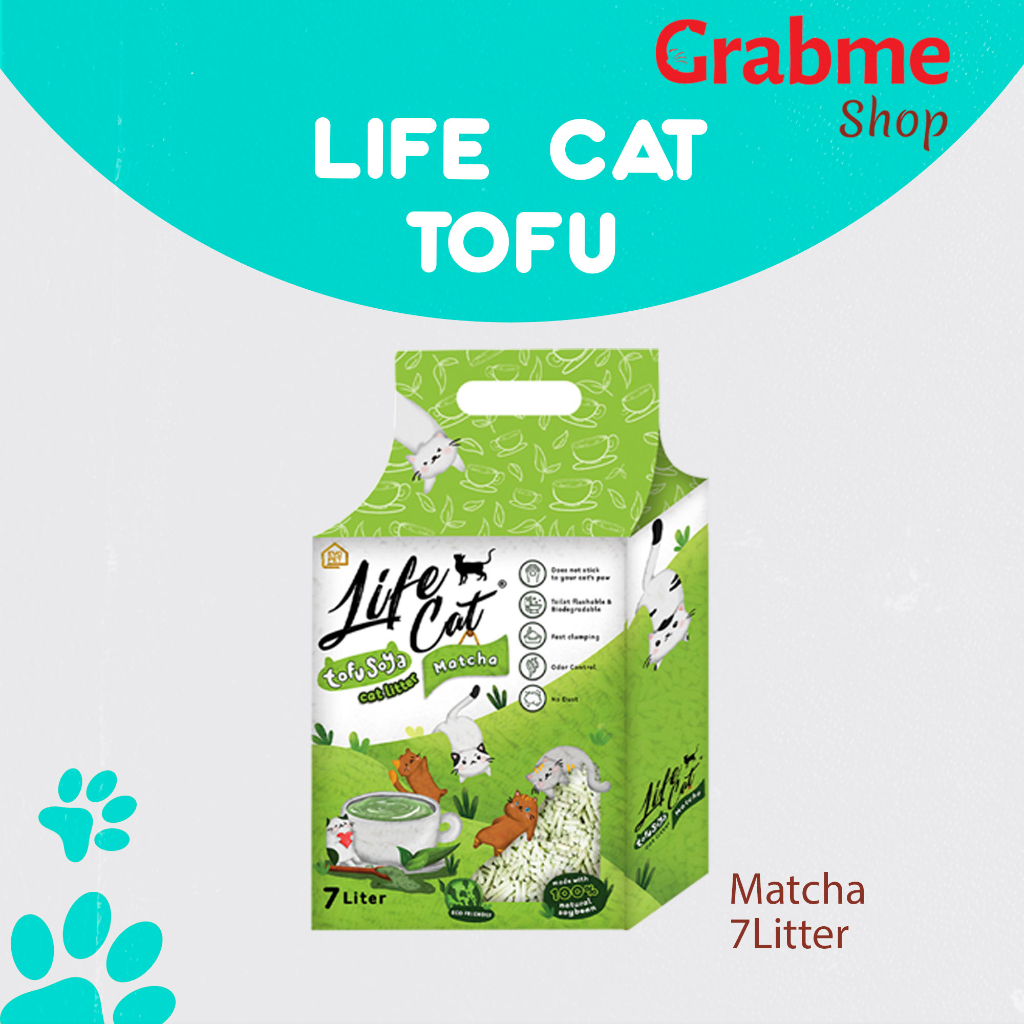 Pasir Kucing Gumpal Wangi Tofu LIFE CAT 7L 2,5Kg