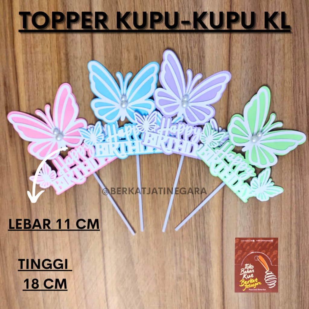 CAKE TOPPER / TOPPER CAKE KUPU-KUPU KL / PCS