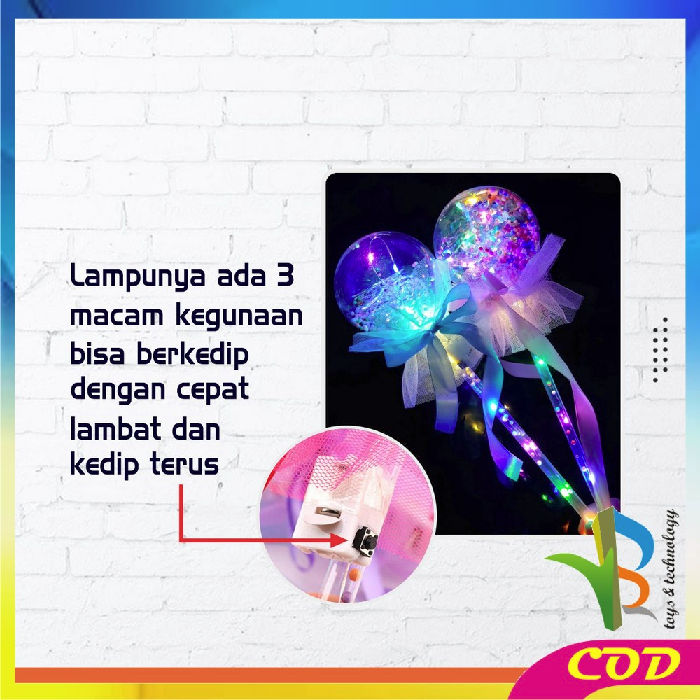 RB-M319 Mainan Anak Tongkat Peri Bintang Stik Lampu LED Warna Warni Tongkat Sihir / Tongkat Peri Mainan Anak dengan Lampu Karakter Light Stick Lampu Konser